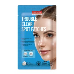 Plasturi transparenți anti-acnee - Trouble Clear Spot Patches 22 buc - Purederm