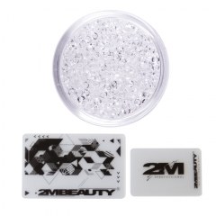 Stampila si raclete pentru unghii 2M Double Flat - Crystal